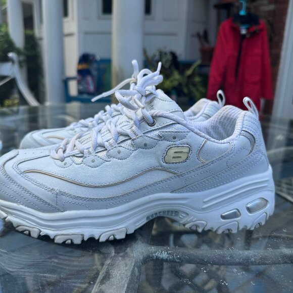 Sketchers D’Lites white size 10 women’s - Picture 5 of 13